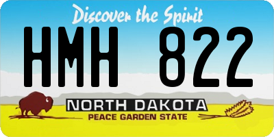 ND license plate HMH822