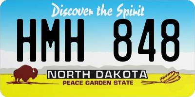 ND license plate HMH848
