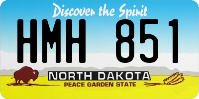 ND license plate HMH851