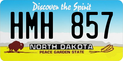 ND license plate HMH857