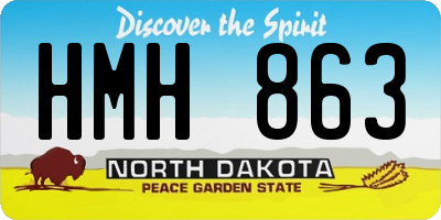 ND license plate HMH863