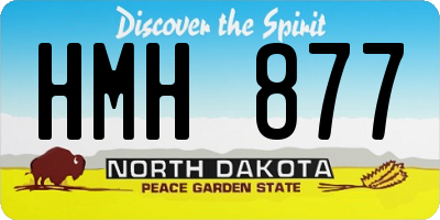ND license plate HMH877