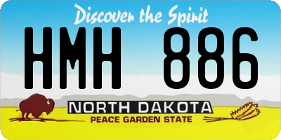 ND license plate HMH886
