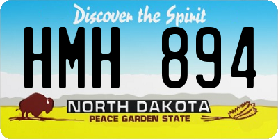 ND license plate HMH894