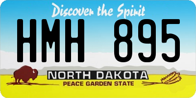 ND license plate HMH895