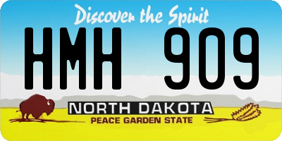 ND license plate HMH909