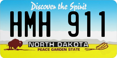 ND license plate HMH911