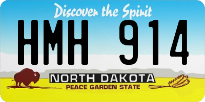 ND license plate HMH914