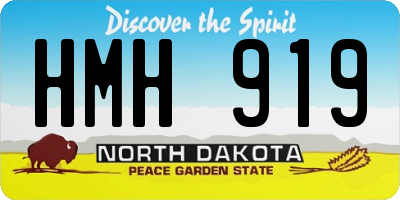 ND license plate HMH919