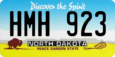 ND license plate HMH923