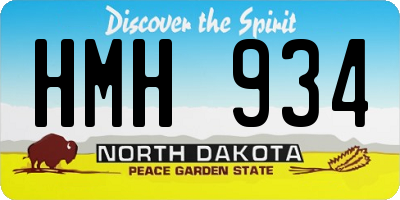 ND license plate HMH934