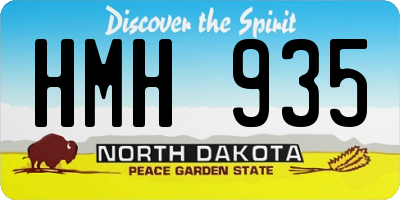 ND license plate HMH935