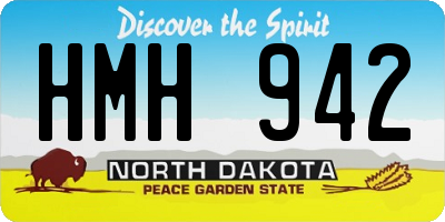 ND license plate HMH942