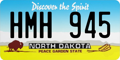 ND license plate HMH945