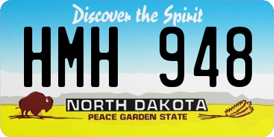 ND license plate HMH948