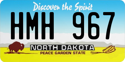 ND license plate HMH967