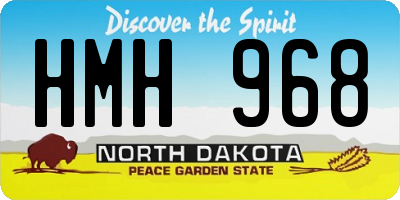 ND license plate HMH968