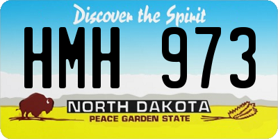 ND license plate HMH973