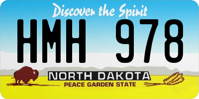 ND license plate HMH978