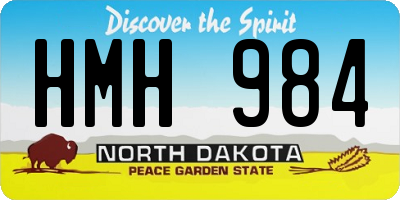 ND license plate HMH984