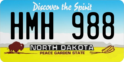 ND license plate HMH988