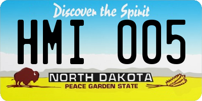 ND license plate HMI005