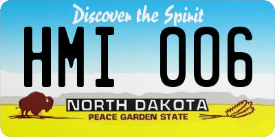 ND license plate HMI006