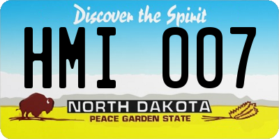 ND license plate HMI007