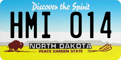 ND license plate HMI014