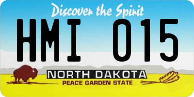 ND license plate HMI015
