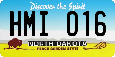 ND license plate HMI016