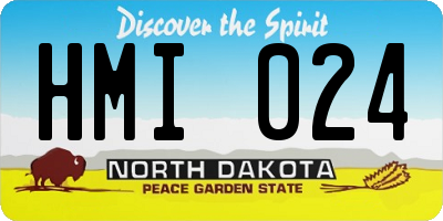 ND license plate HMI024