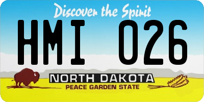 ND license plate HMI026