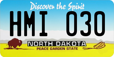 ND license plate HMI030