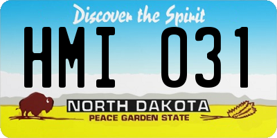 ND license plate HMI031