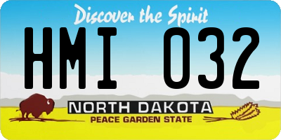 ND license plate HMI032