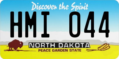 ND license plate HMI044