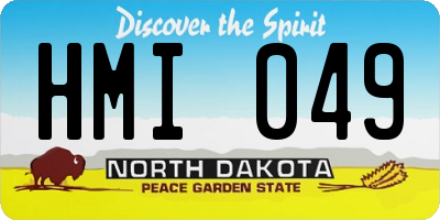 ND license plate HMI049