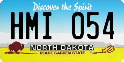 ND license plate HMI054