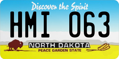 ND license plate HMI063