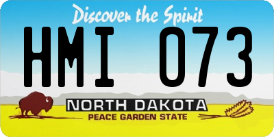 ND license plate HMI073