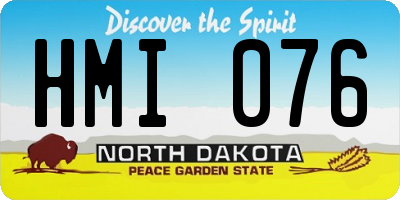 ND license plate HMI076