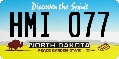 ND license plate HMI077