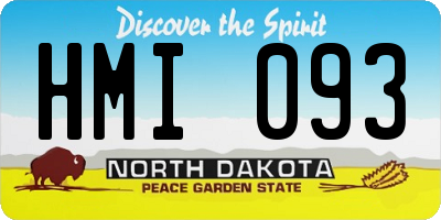 ND license plate HMI093