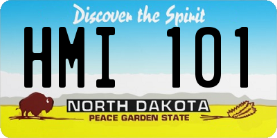ND license plate HMI101
