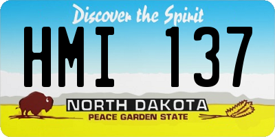 ND license plate HMI137