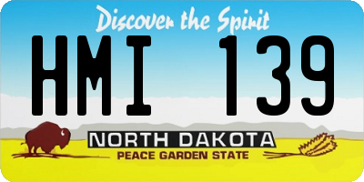 ND license plate HMI139
