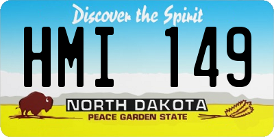 ND license plate HMI149