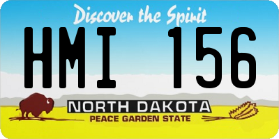 ND license plate HMI156