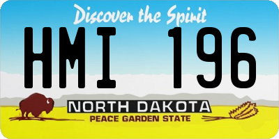 ND license plate HMI196